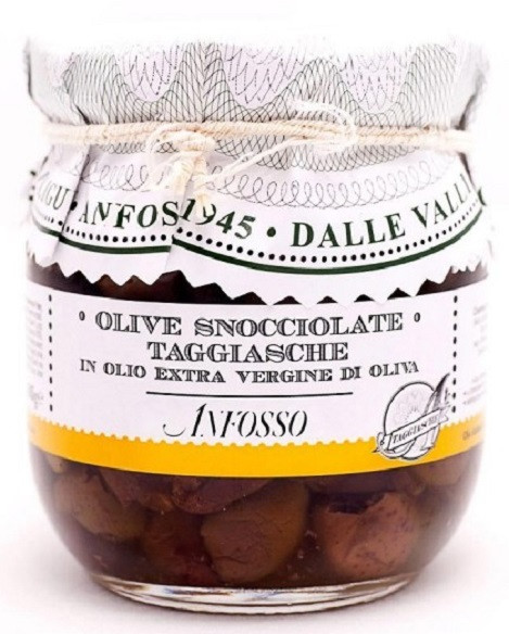 Оливки таджасские без косточки в масле | Anfosso