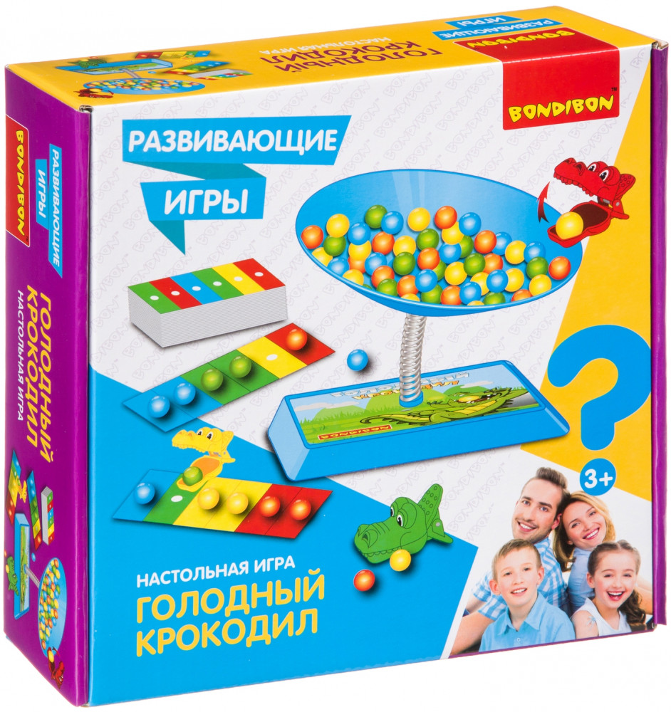 Игра развивающая «Голодный крокодил» | Развивающие игры | Bondibon