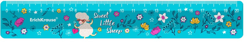 Линейка пластиковая «Flower Sheep» | Flower Sheep | Erich Krause