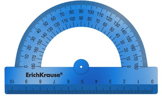 Транспортир пластиковый «Ice Metallic» | Ice Metallic | Erich Krause