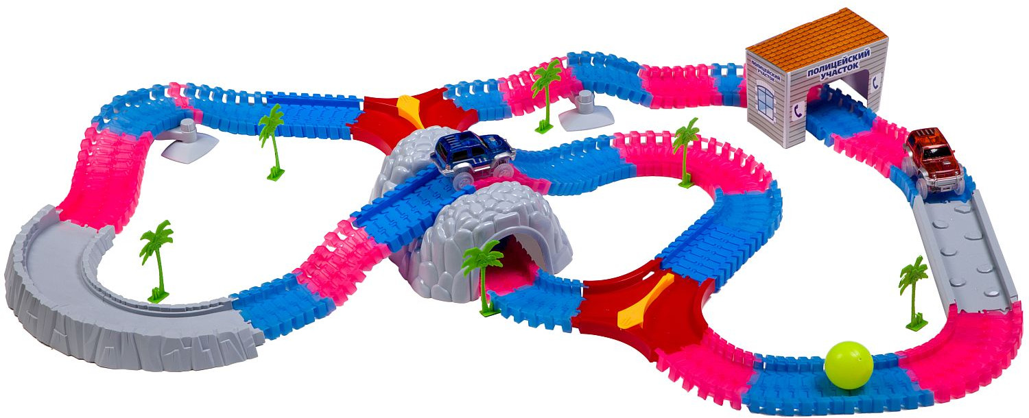 Набор игровой «Ночной патруль» | Гибкий автотрек | Bondibon