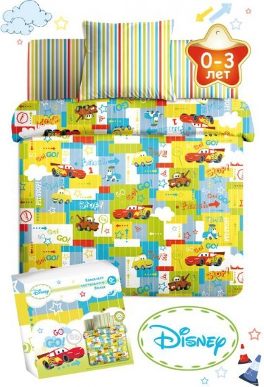 Комплект постельного белья для новорожденных «Disney Baby» (бязь, 1 наволочка 40х60) | Disney Baby | ТДЛ Текстиль