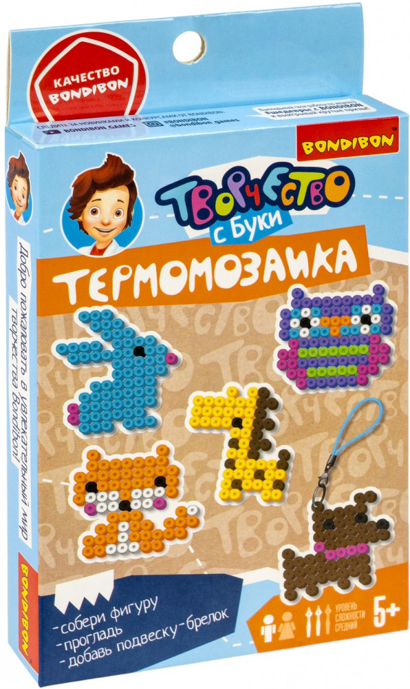 Термомозаика 2D «Животные и птички» | Творчество с Буки | Bondibon