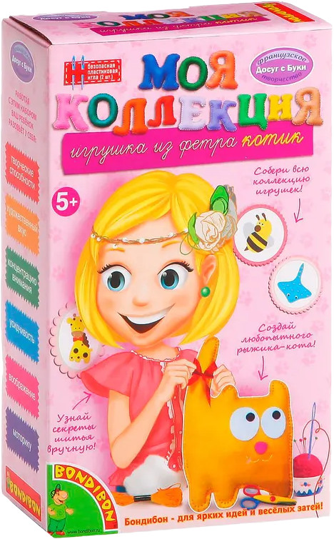 Набор для изготовления игрушки из фетра «Котик» | Досуг с Буки | Bondibon