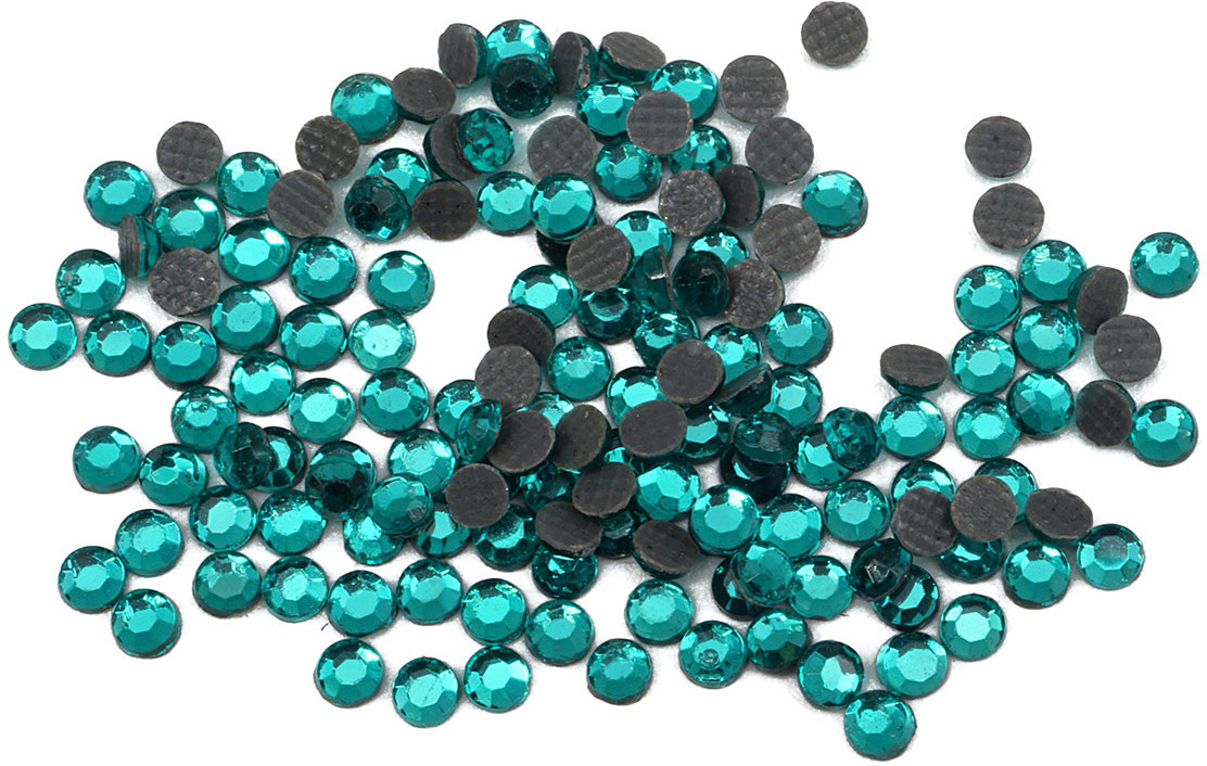 Стразы термоклеевые прозрачные, цвет 126 бирюзовый | Айрис
