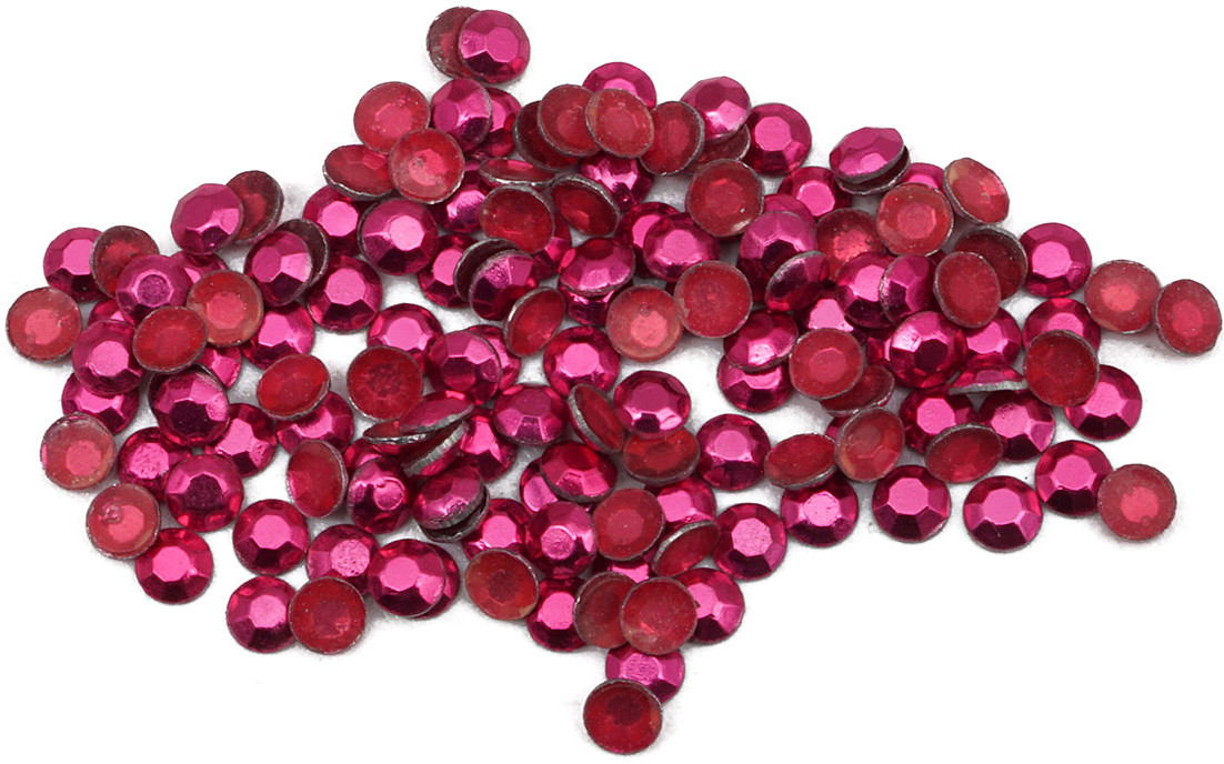 Стразы термоклеевые непрозрачные, цвет 121 малиновый | Айрис