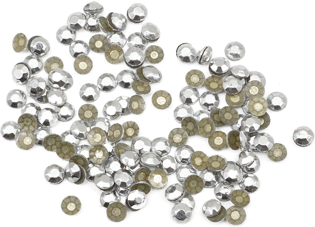 Стразы термоклеевые непрозрачные, цвет никель | Айрис