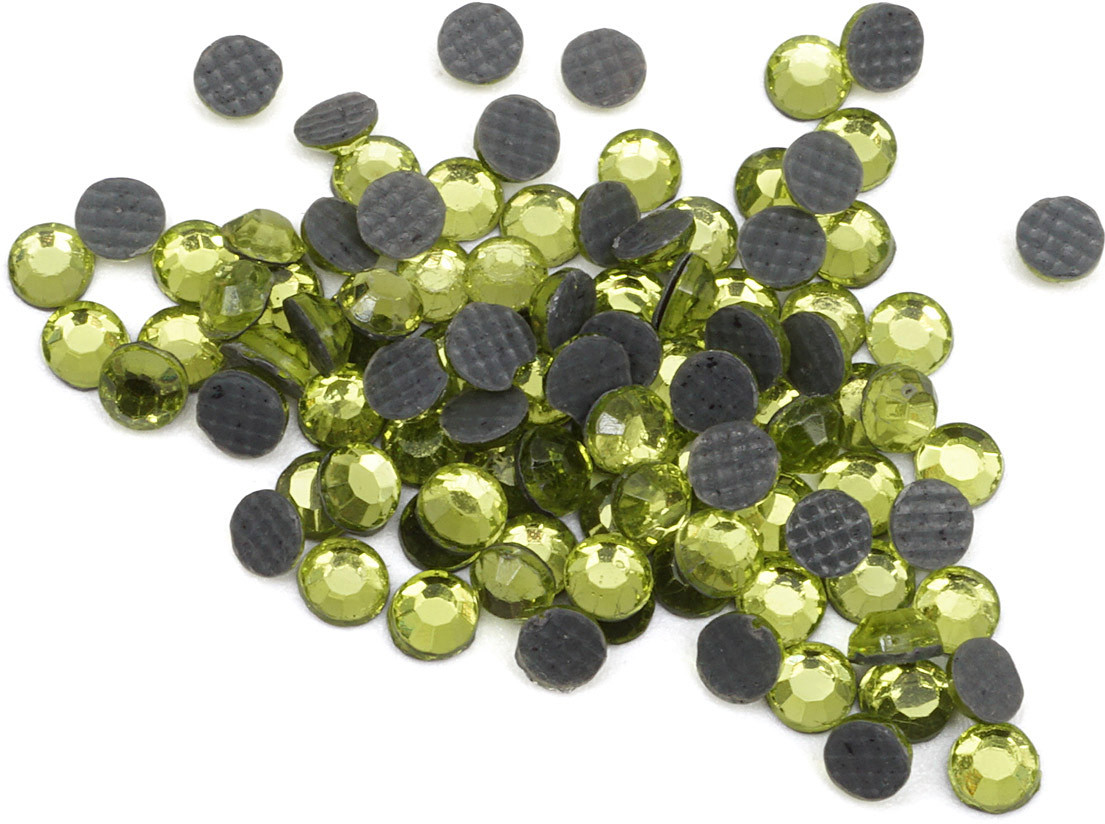 Стразы термоклеевые прозрачные, цвет 115 желто-зеленый | Айрис
