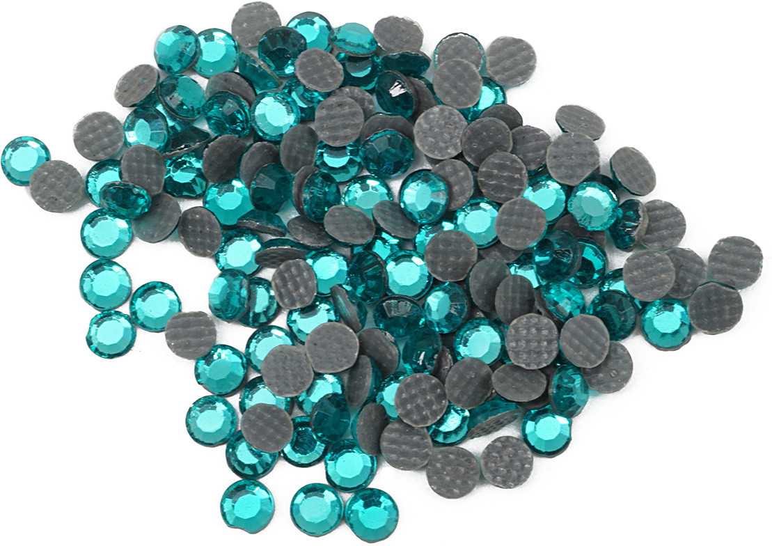 Стразы термоклеевые прозрачные, цвет 126 бирюзовый | Айрис