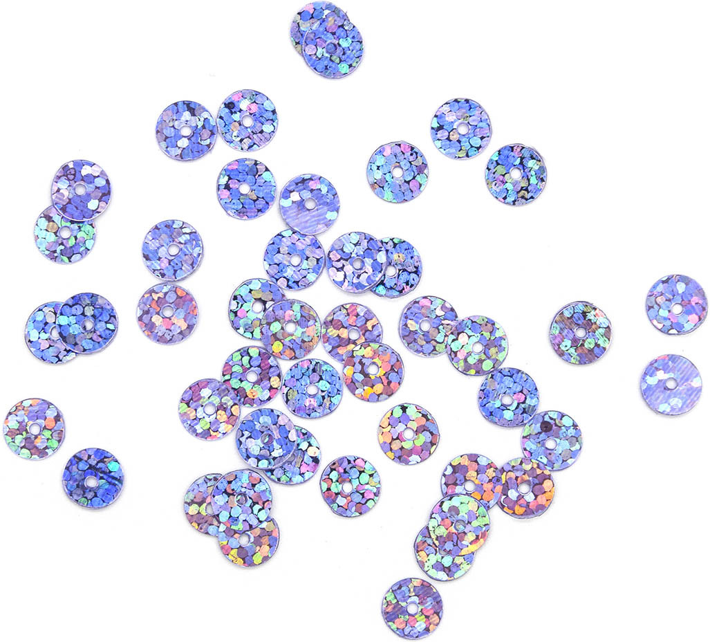 Пайетки плоские, цвет 50126 сиреневый голограмма | Astra&Craft