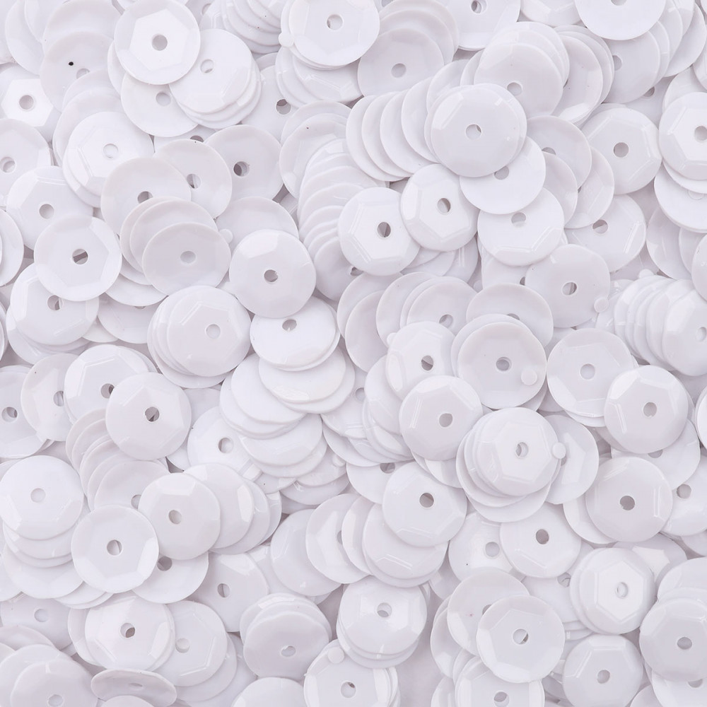 Пайетки граненые, цвет L010 белый | Astra&Craft