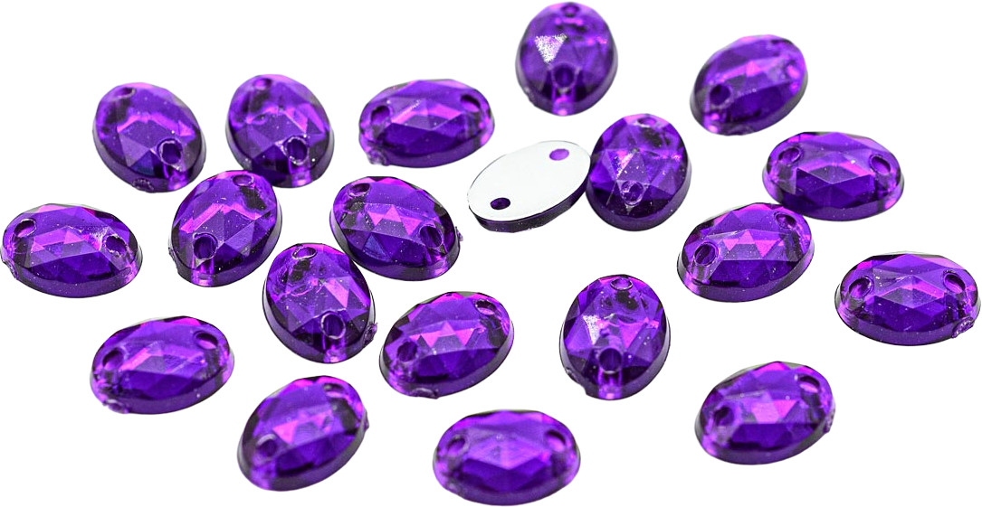 Стразы акриловые пришивные, цвет 22 темный пурпур | Astra&Craft