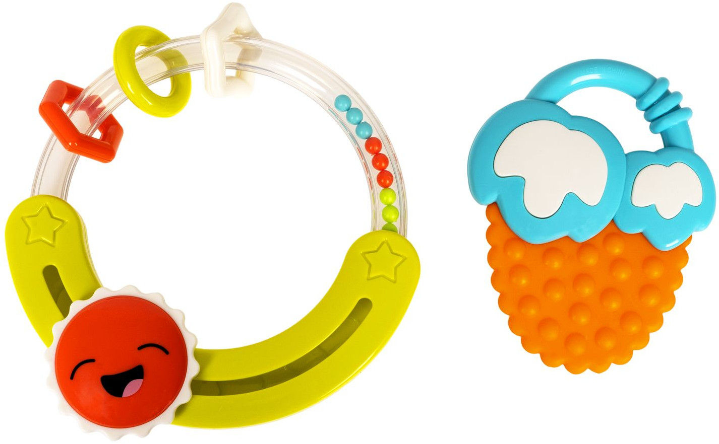 Набор погремушек-прорезывателей «Колечко с солнцем, ягодка» | Baby You | Bondibon