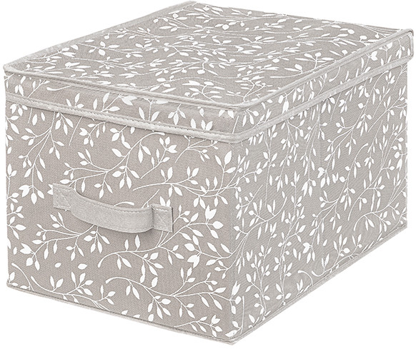 Короб для хранения | Белая веточка на сером | El Casa