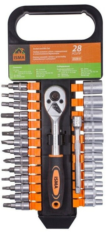 Набор головок и бит с трещоткой | Isma