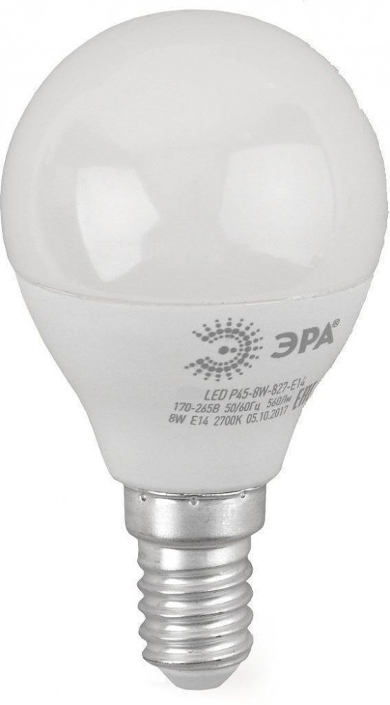 Лампа светодиодная Эра P45-8W-840-E14 R | Red line | Эра