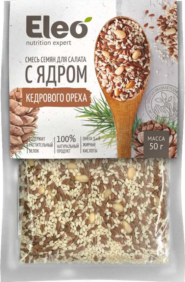 Смесь семян для салата с ядром кедрового ореха | Eleo