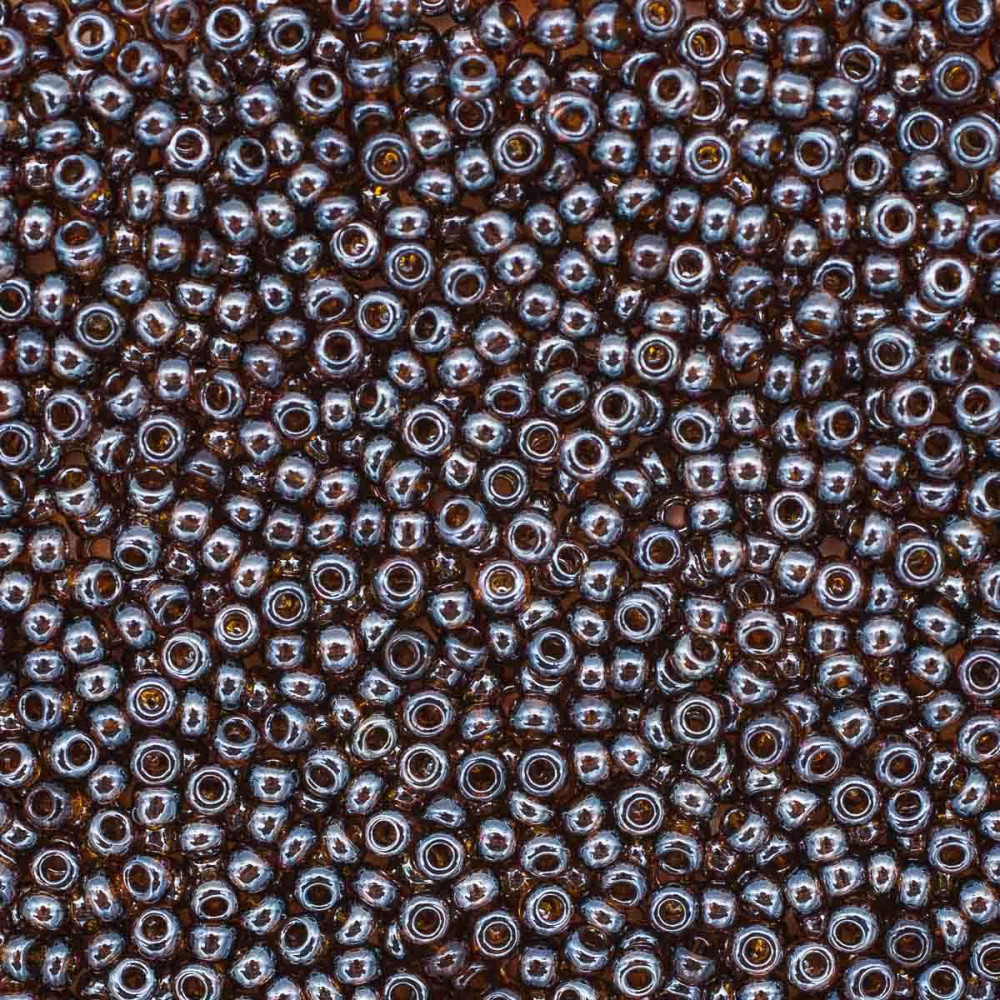 Бисер прозрачный блестящий, цвет 16110 коричневый | Preciosa