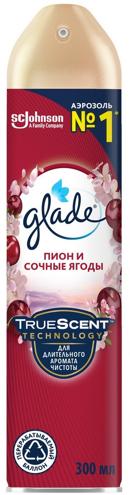 Освежитель воздуха «Пион и сочные ягоды» | TrueScent Technology | Glade
