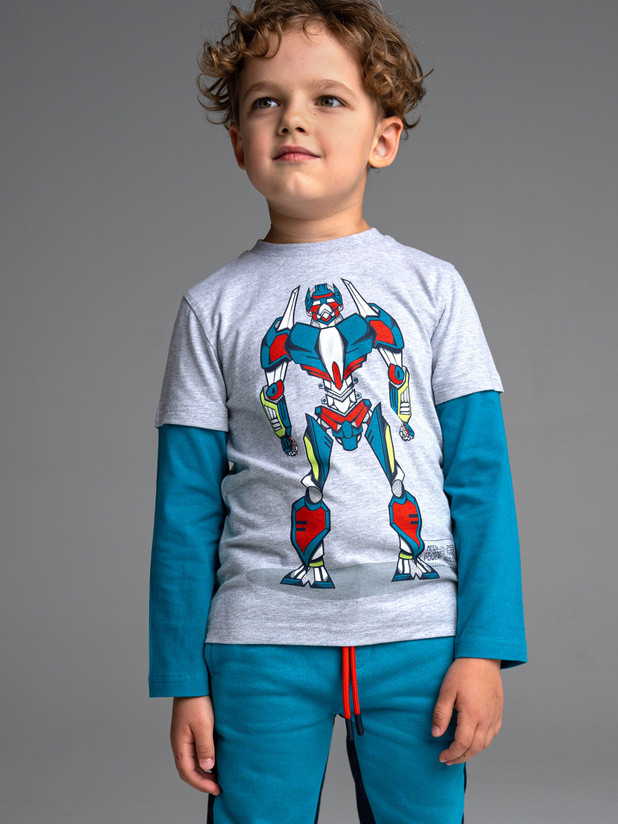 Лонгслив для мальчиков | Robots kids boys | PlayToday