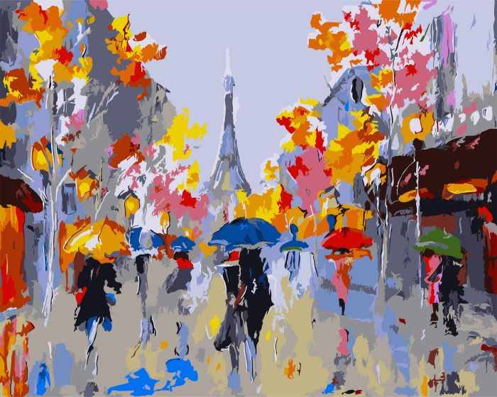 Картина по номерам «Осенний город» | Феникс Презент