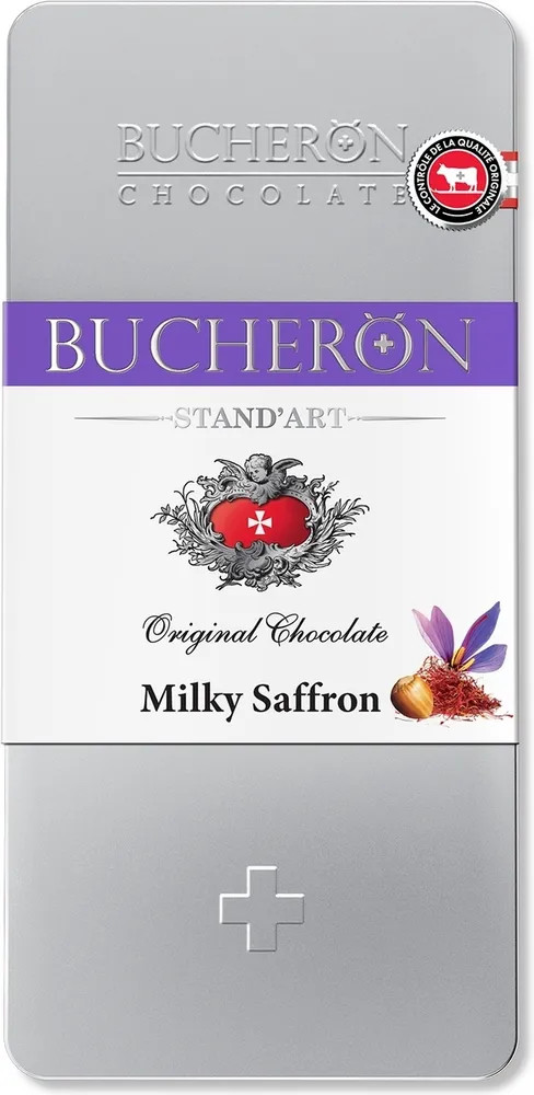 Шоколад молочный с орехами и шафраном | Bucheron