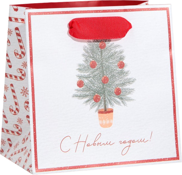 Пакет ламинированный квадратный «Новогодние сладости» | Хюгге | Дарите Счастье