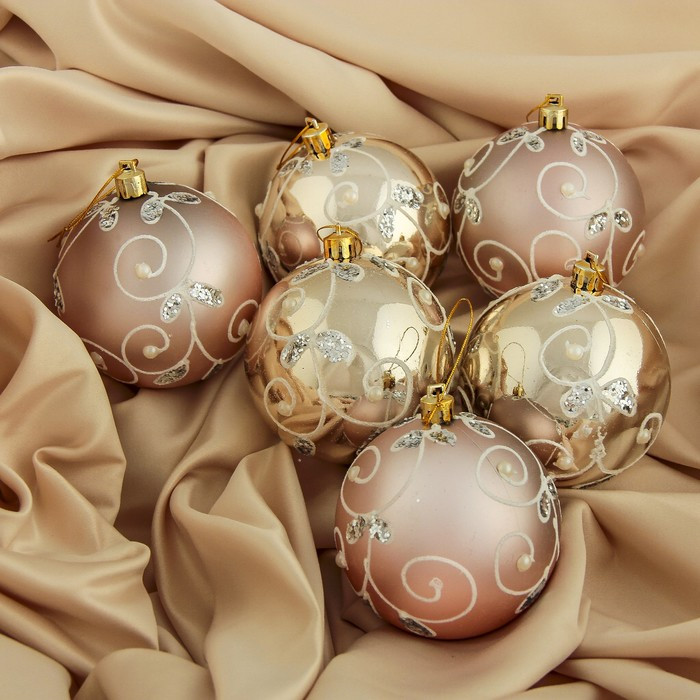 Набор шаров ёлочных «Жемчужная веточка» | Зимнее волшебство