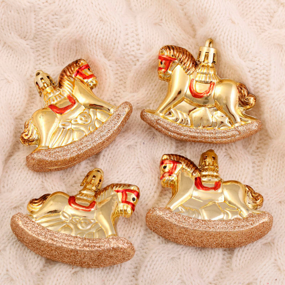 Набор украшений ёлочных «Лошадка-качалка» | Зимнее волшебство