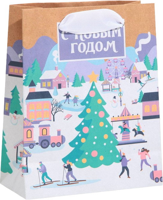 Пакет подарочный «Рождественская ярмарка» | Новогодние истории | Дарите Счастье