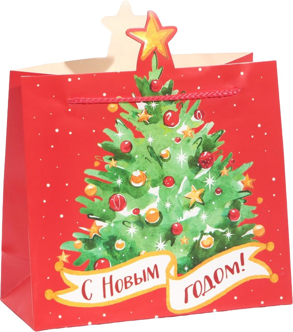 Пакет подарочный «Ёлочка» | С Новым годом! | Дарите Счастье