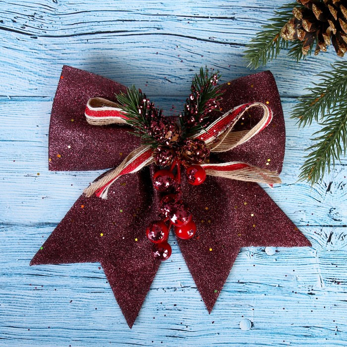 Украшение ёлочное «Бант, шишки, ягодки» | Зимнее волшебство