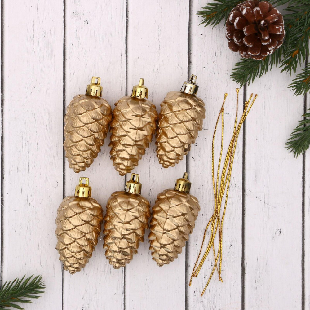 Набор украшений ёлочных «Шишки» | Зимнее волшебство