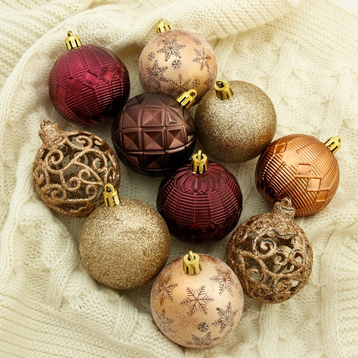 Набор шаров ёлочных «Винтажный узор» | Зимнее волшебство