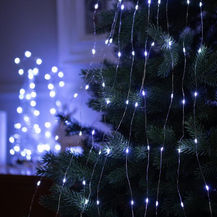 Гирлянда с серебристой нитью «Конский хвост» | Decor | Luazon Lighting