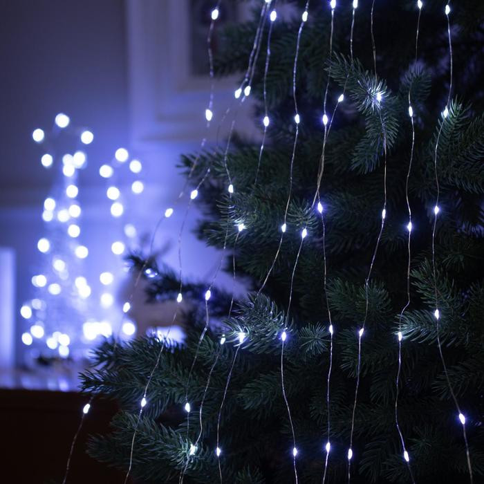 Гирлянда с серебристой нитью «Конский хвост» | Decor | Luazon Lighting