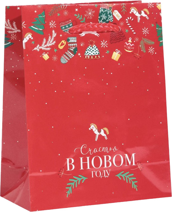 Пакет ламинированный «Счастья» | С Новым годом! | Доступные Радости