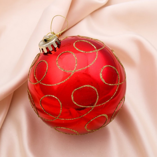 Шар ёлочный «Золотые завитки»