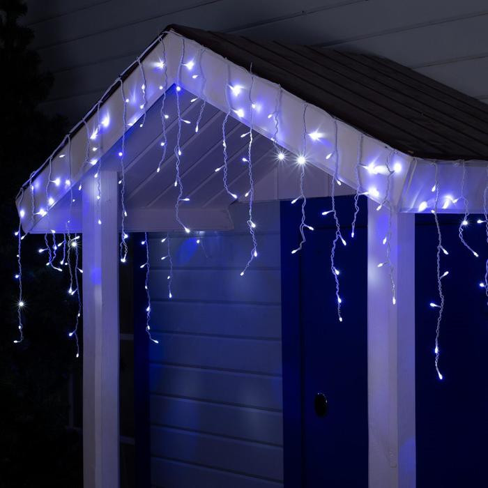 Гирлянда с белой нитью «Бахрома» | ECO | Luazon Lighting