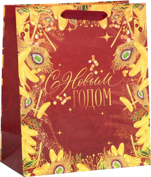 Пакет ламинированный «Жар-птица» | Красная классика | Дарите Счастье