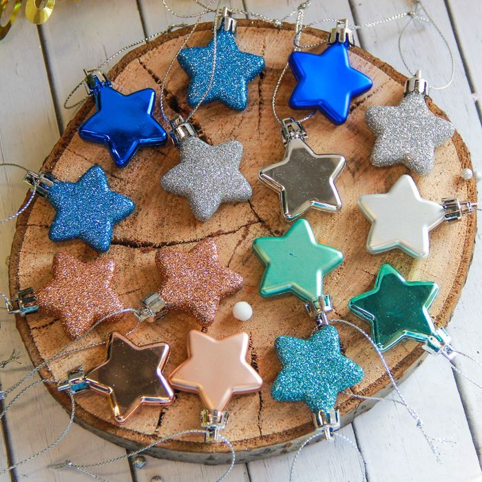 Набор украшений ёлочных «Звёздочки ассорти» | Зимнее волшебство