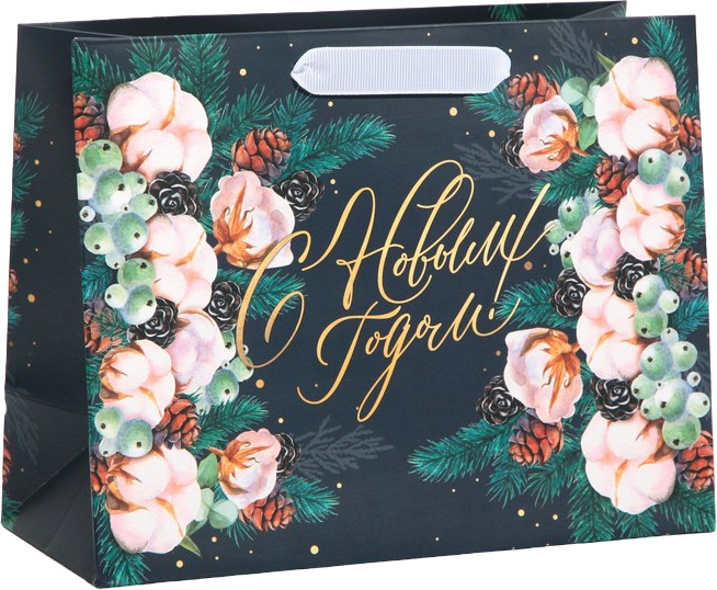 Пакет ламинированный горизонтальный «Зима полна чудес» | Новогодняя ботаника | Дарите Счастье