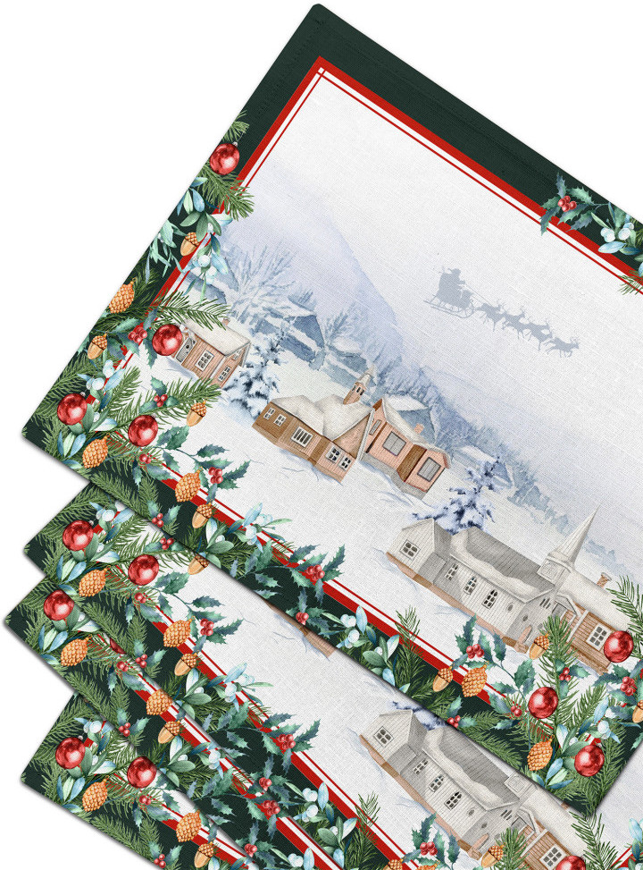 Комплект плейсматов «Christmas village» | Унисон