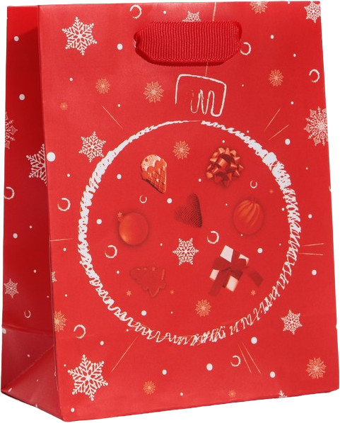 Пакет ламинированный вертикальный «Новогодняя заря» | С Новым годом! | Дарите Счастье