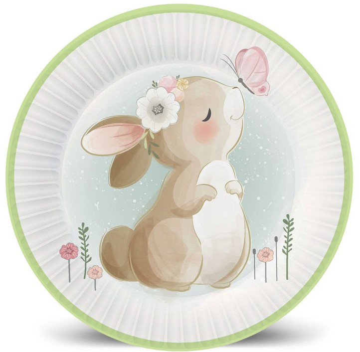 Набор тарелок бумажных «Милые кролики» | Кролики | ND Play