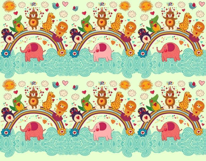 Бумага упаковочная «Слоник и радуга» | Magic Pack