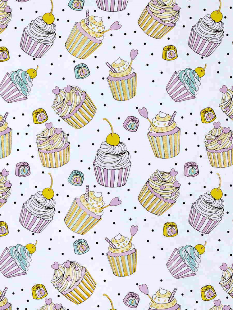 Бумага упаковочная «Сладости для сластены» | Феникс Презент