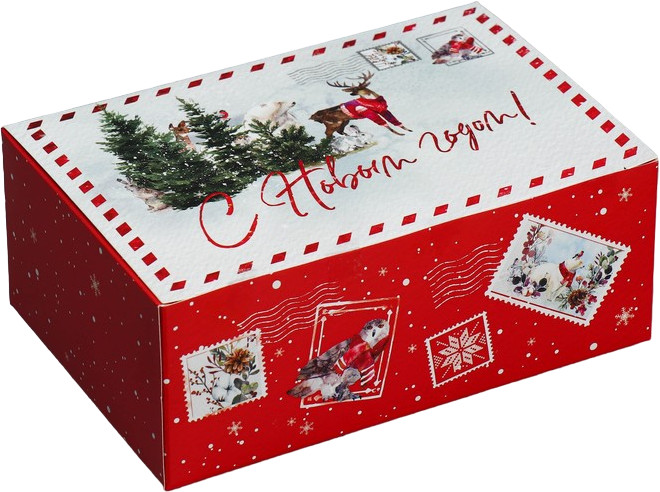 Коробка сборная «Новогодняя акварель» | Новогодняя акварель | Дарите Счастье