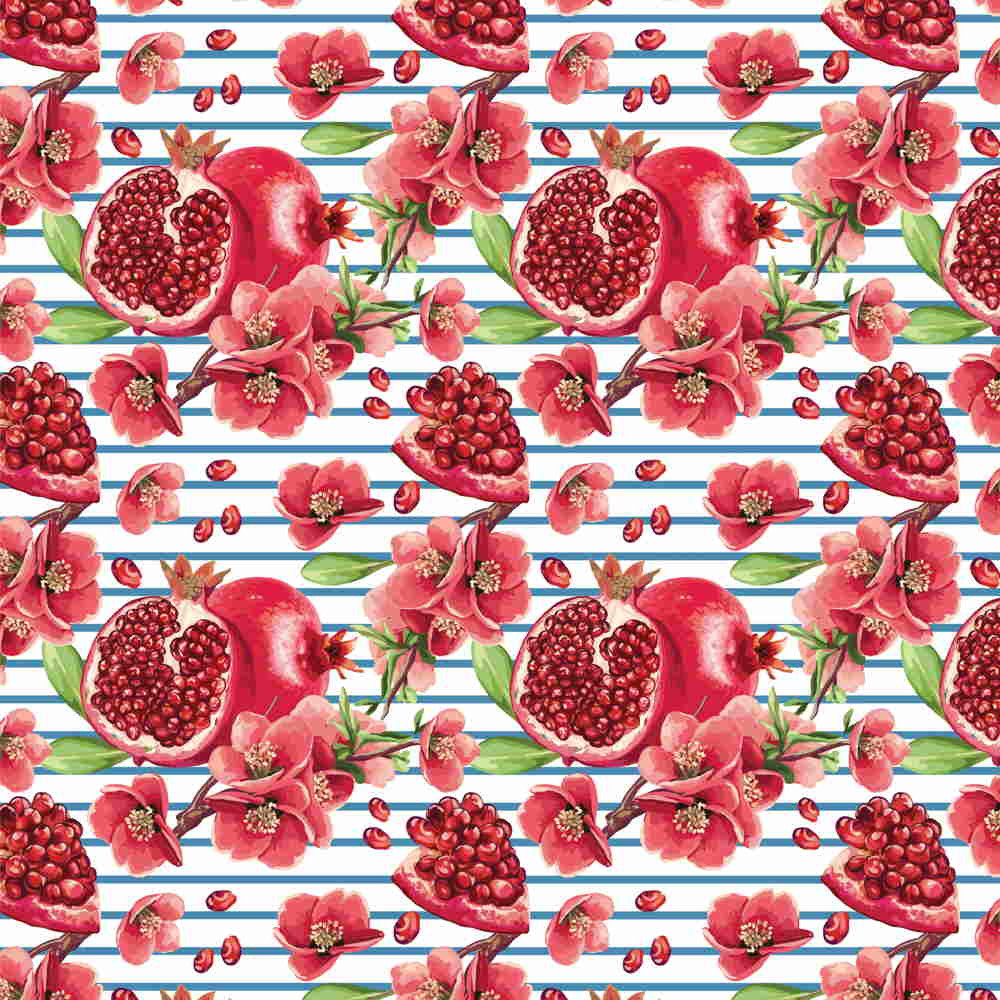 Бумага упаковочная «Сочный гранат» | Magic Pack