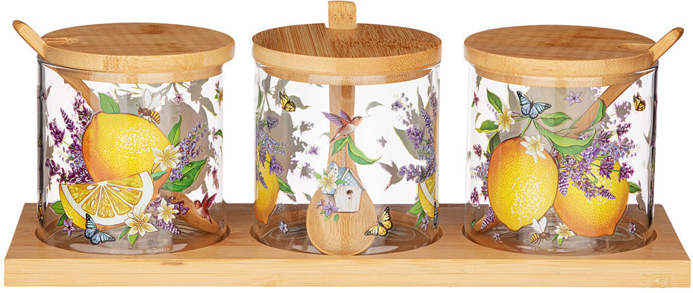 Набор емкостей для хранения сыпучих продуктов с крышками | Agness